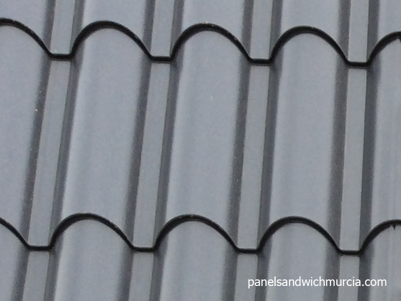Panel sándwich teja gris pizarra